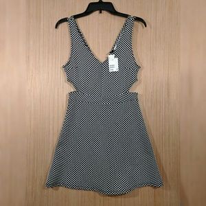 H&M Divided womens cutout mini flare dress sz S